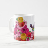 Tasse de fleurs et de papillons de colibris (Devant gauche)
