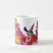 Tasse de fleurs et de papillons de colibris (Centre)