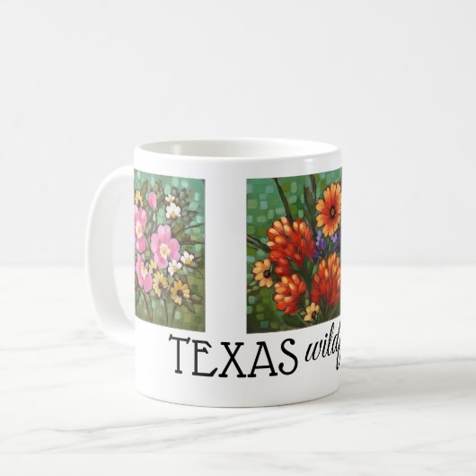 Tasse "de fleurs sauvages du Texas" (Devant gauche)