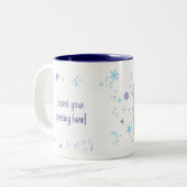 Tasse de flocon de neige d'hiver (personnalisable) (Devant gauche)