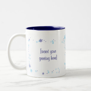 Tasse de flocon de neige d'hiver (personnalisable)
