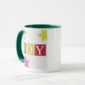 Tasse de flocons de neige de Noël de joie (Devant gauche)