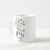 tasse de floraison de coeur (Devant gauche)