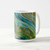 Tasse de fluide cellulaire vert et or (Devant droit)