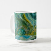 Tasse de fluide cellulaire vert et or (Devant gauche)