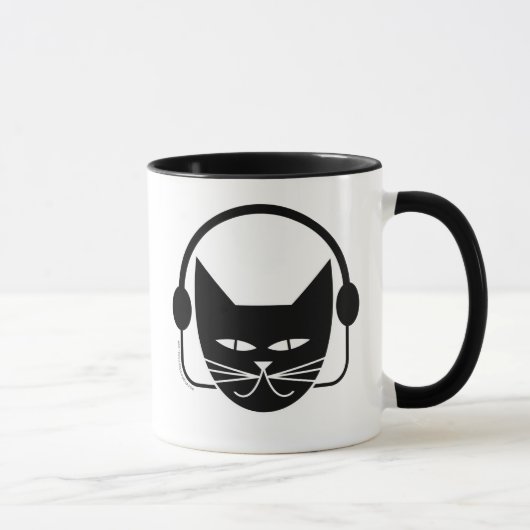 Tasse de FM de chat noir (Droite)