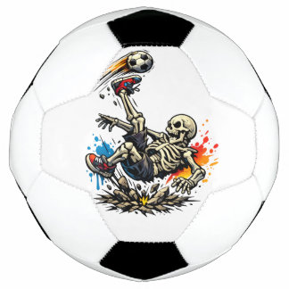 Tasse de football à coup de pied de vélo squelette