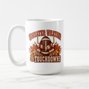 Tasse de football d'automne Sweater Weather et Tou