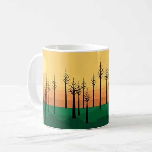Tasse de forêt de coucher du soleil de Nirrin (Devant gauche)