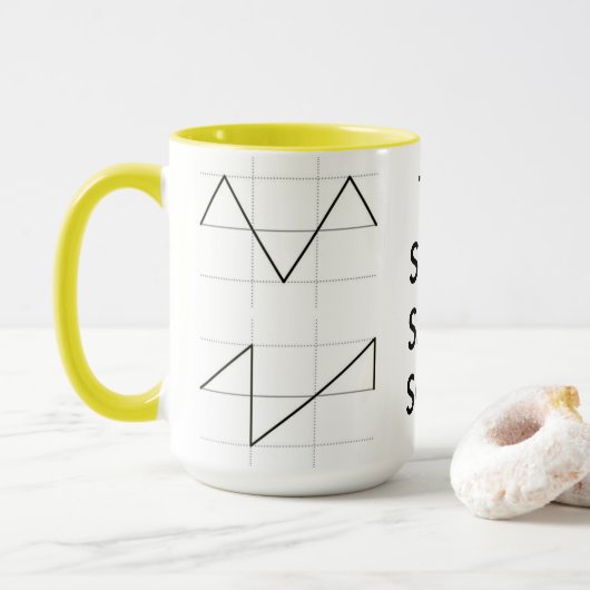 Tasse de forme d'onde (Avec donut)