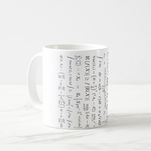 Tasse de formules de maths (Devant gauche)