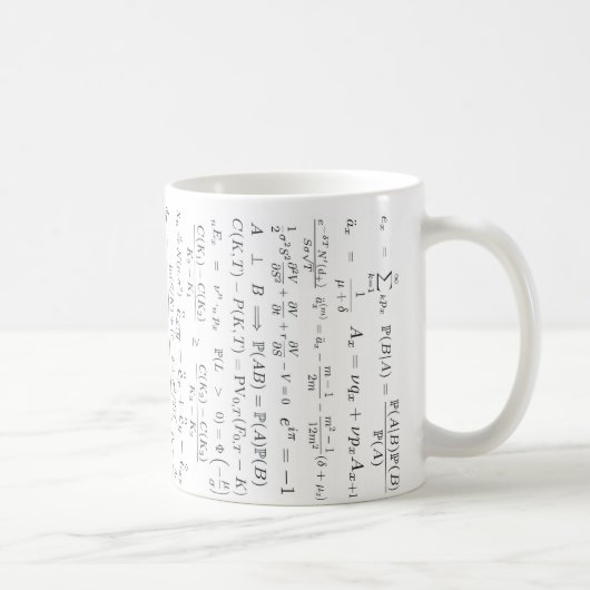 Tasse de formules de maths (Droite)