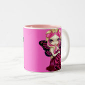 Tasse "de foudre rose" (Devant droit)