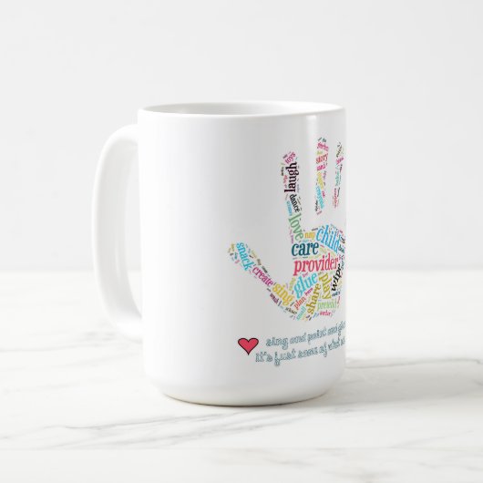 Tasse de fournisseur de Childcare (Devant gauche)