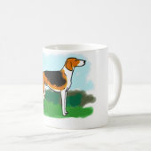 Tasse de fox-hound américain (Devant droit)