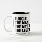 Tasse de Funcle de typographie - l'homme le mythe (Gauche)