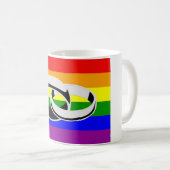 Tasse de gay pride d'égalité de mariage (Devant droit)
