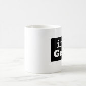Tasse de geek d'information (logo : texte blanc, (Centre)