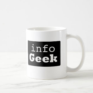 Tasse de geek d'information (logo : texte blanc,