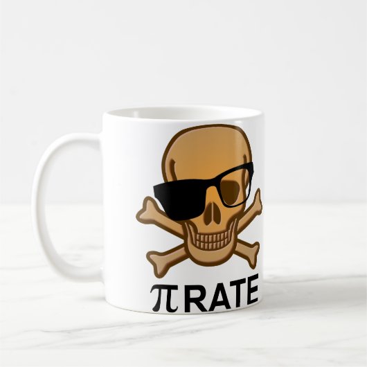 Tasse de géométrie de maths drôle de pirate Pi Gee (Gauche)