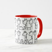 Tasse de girafe blanc (Devant droit)