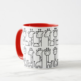Tasse de girafe blanc