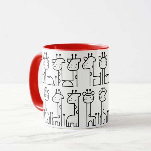 Tasse de girafe blanc (Devant gauche)