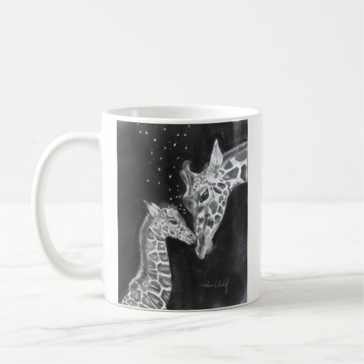 Tasse de girafe de mère et de bébé (Gauche)