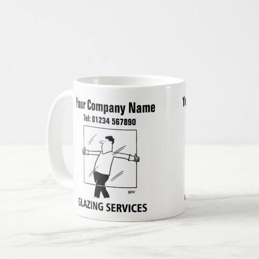 Tasse de glaçage de bande dessinée de services (Devant gauche)