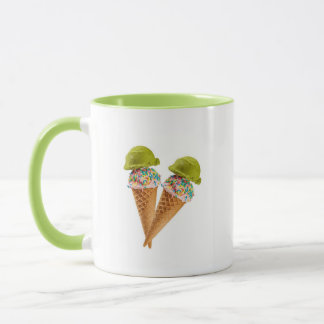 Tasse de glace au matcha