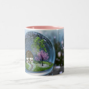 Tasse de globe de fleurs de cerisier