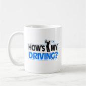 Tasse de golf Pun - Comment conduit-on ? (Gauche)