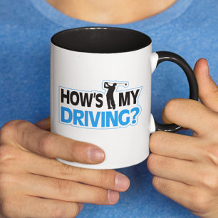Tasse de golf Pun - Comment conduit-on ?