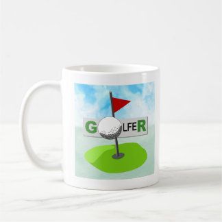 Tasse de golfeur de concepteur