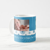 Tasse de grand-maman de Joyeux Noël de flocons de (Devant gauche)