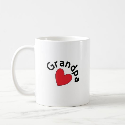 Tasse de grand-papa avec le coeur rouge (Gauche)