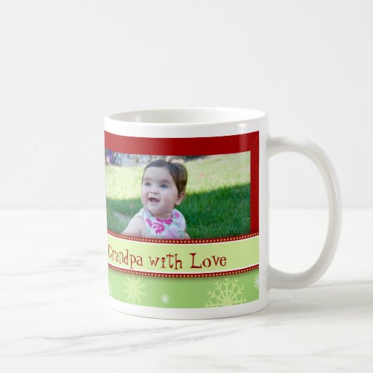 Tasse de grand-papa de Joyeux Noël de flocons de (Droite)