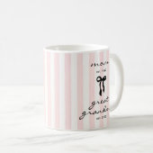 Tasse de Grande Mère avec un Nœud Rose (Devant droit)