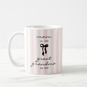 Tasse de Grande Mère avec un Nœud Rose