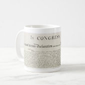 Tasse de gravure de déclaration d'indépendance (Devant gauche)