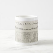 Tasse de gravure de déclaration d'indépendance (Centre)