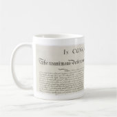 Tasse de gravure de déclaration d'indépendance (Gauche)