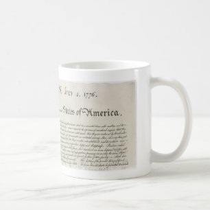 Tasse de gravure de déclaration d'indépendance