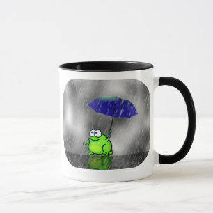 Tasse de grenouille de jour pluvieux