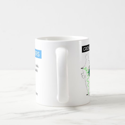 Tasse de GRIDSKIPPERS avec la carte et les (Poignée)