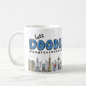 Tasse de griffonnage : Bleu et orange (Gauche)