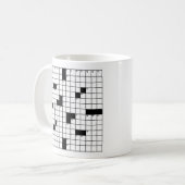 Tasse de grille de jeu de mots croisé (Devant gauche)