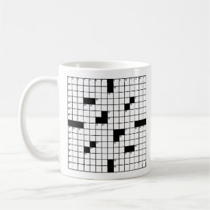 Tasse de grille de jeu de mots croisé