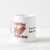 Tasse de groupe de cavaliers de moto d'Austin (Devant gauche)