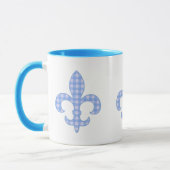 Tasse de guingan de Fleur de lis Blue (Gauche)